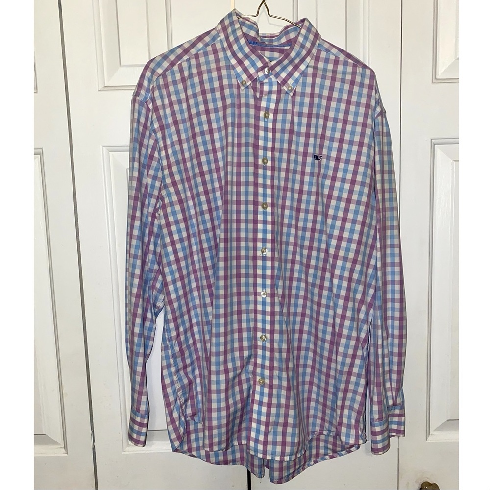 Vineyard Vines Gingham ‘Whale Shirt’